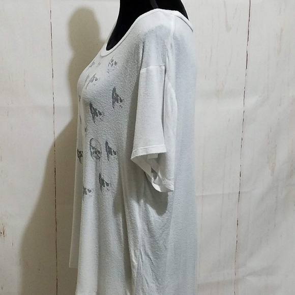 🛍 Fifth Sun Oversized Skull Scoop Neck Tee L - Picture 3 of 5